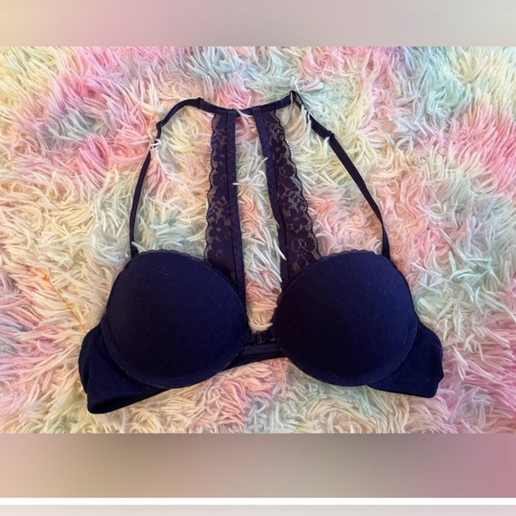 NWOT La Senza front clasp Blue Push-Up Bra- 34A - Picture 3 of 7